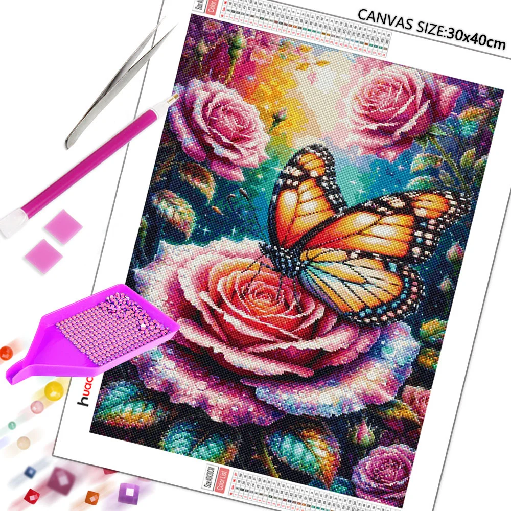 Mozaika diamentowa 5D DIY Moty – Embroidery Roses recenzja i cena