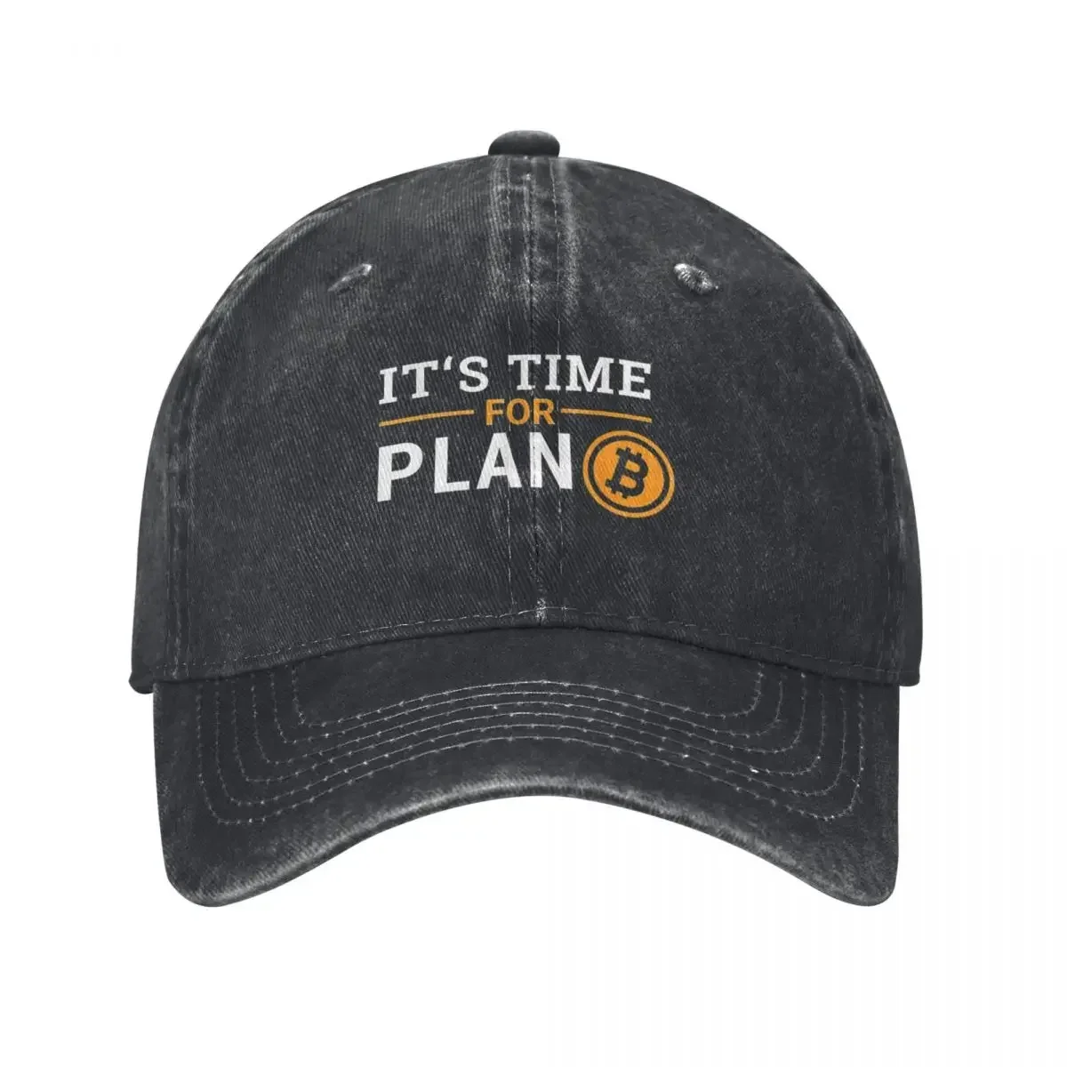 Its Time For Plan B Shirt Funny Bitcoin Crypto Inspired Casual Baseball Cap Adjustable Snapback Hats For Women Men Sunscreen Hat