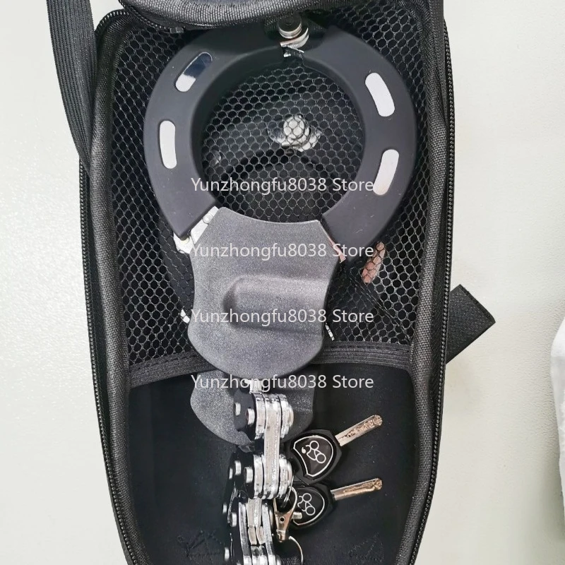 

Electric scooter and motor lock, chain lock with bag