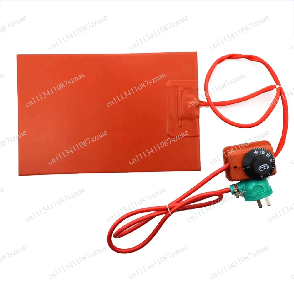 Adjustable Temperature Silicone Rubber Heater Plate and Heating Sheet, with Thermostat 3D Hot Bed Pad for Printer and Equipment