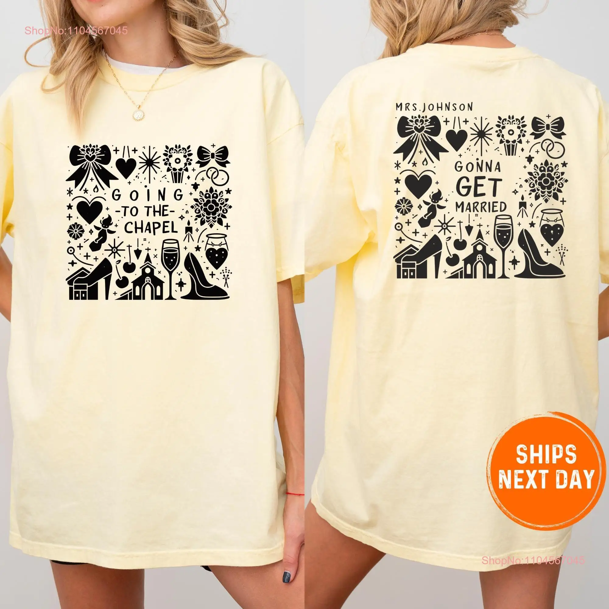 شخصية الذهاب إلى الكنيسة سيكون الزواج العازبة الراحة الألوان تي شيرت كوكيت العروس