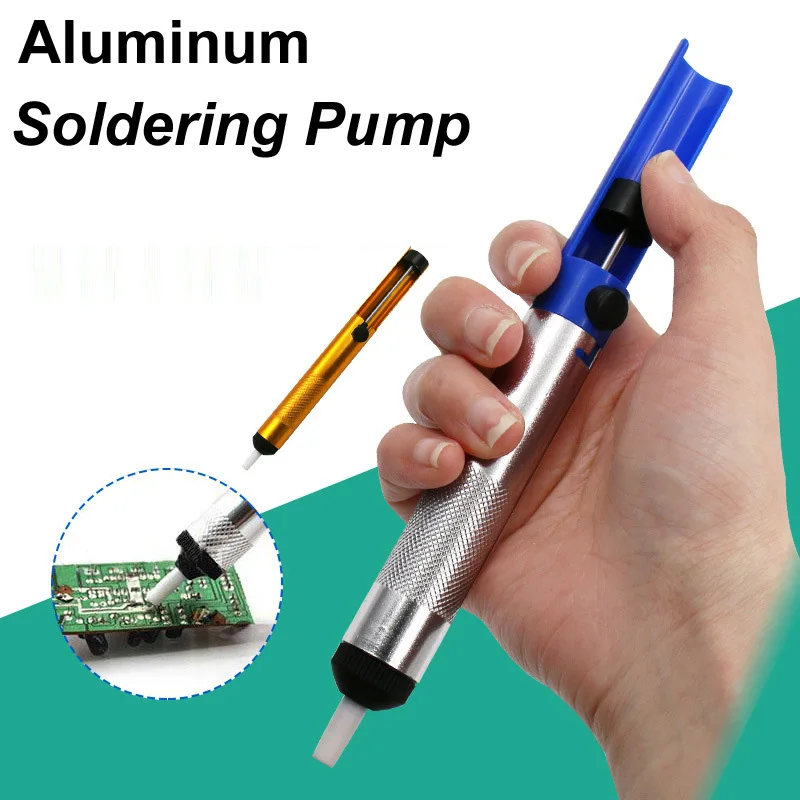 

Aluminum Metal Desoldering Pump Suction Tin Gun Soldering Sucker Pen Removal Vacuum Soldering Iron Desolder Hand Welding Tools