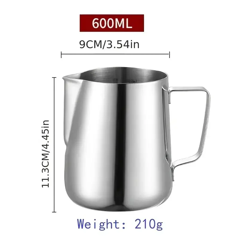 350/600/900 ml Milchkännchen Aufschäumen Krug Mit Skala Edelstahl Kaffee Tasse Krug Latte Espresso Dampfenden cappuccino Tasse