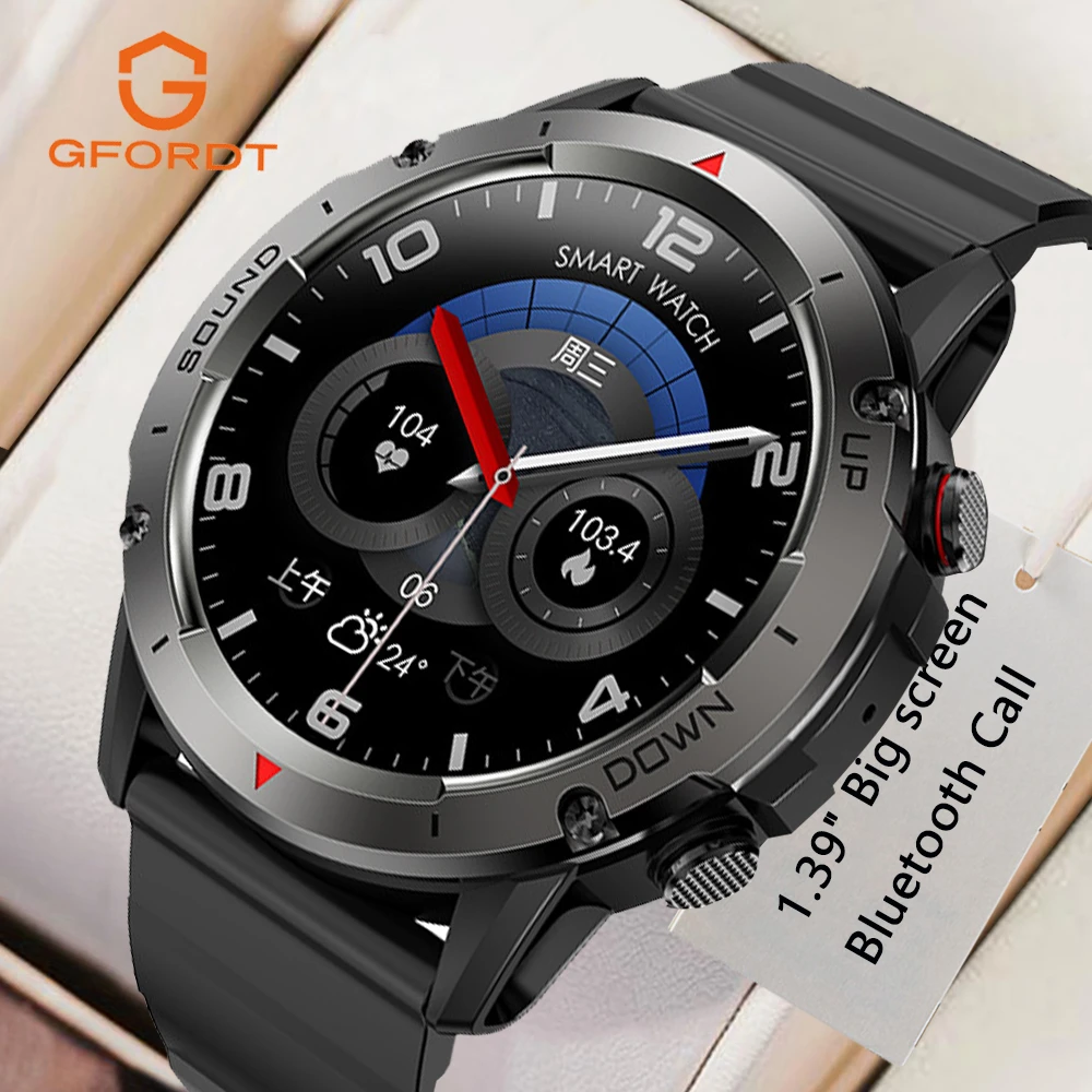 

GFORDT Smart Watch Men 2023 NEW Bluetooth Calling Heart Rate Detection IP68 Waterproof 400mAh Smartwatch Man For Android IOS