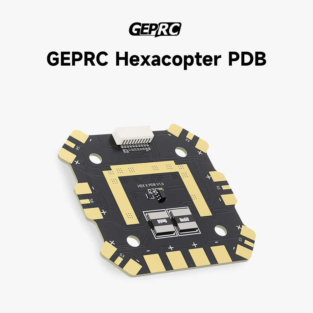 

GEPRC PDB Hexacopter Power Distribution Board 3–6S LiPo Input Voltage 65A Burst Current Support DShot 150/300/600 Protocols