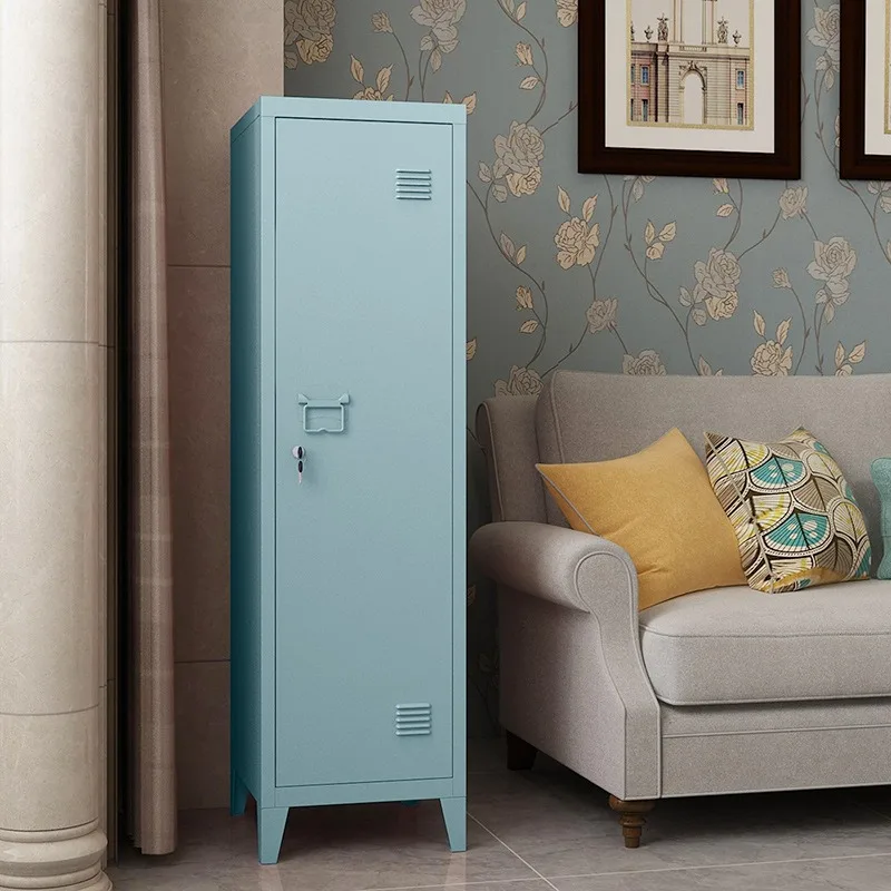

Single Door Steel Locker Home Office Staff Storage Cabinet Apartment Gym Locker