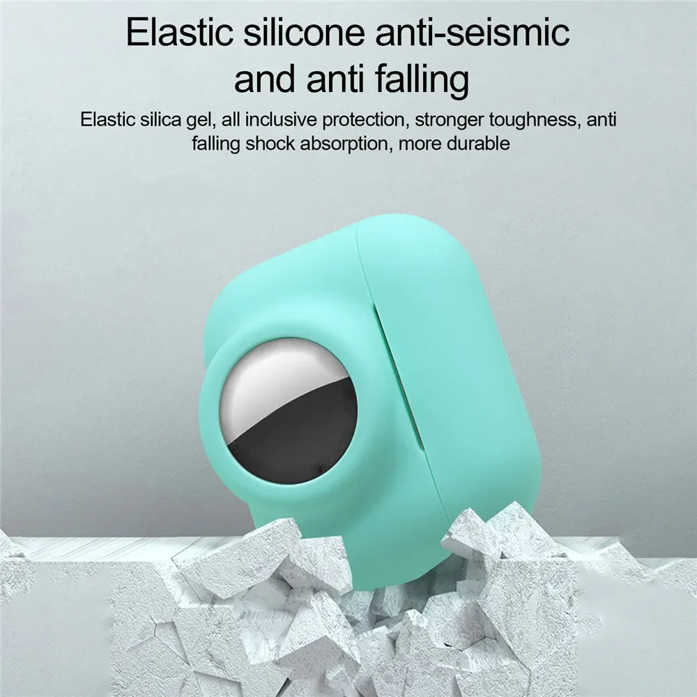 2 In 1 Protective Skin Case Compatible For Airpods Pro And Airtag Case Combo Set, Silicone GPS Tracker Cover Holder