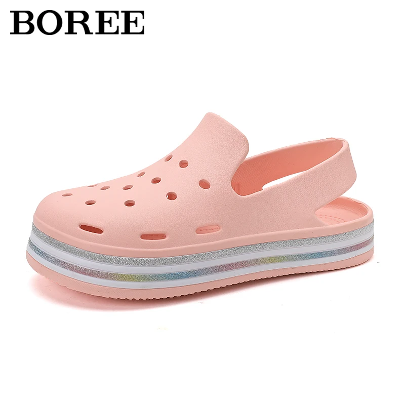 Fashion Summer Sandals Women Slippers Soft Bottom Non-slip Beach Sandals Slip On Shoes Women Slippers Breathable Flat Sandals