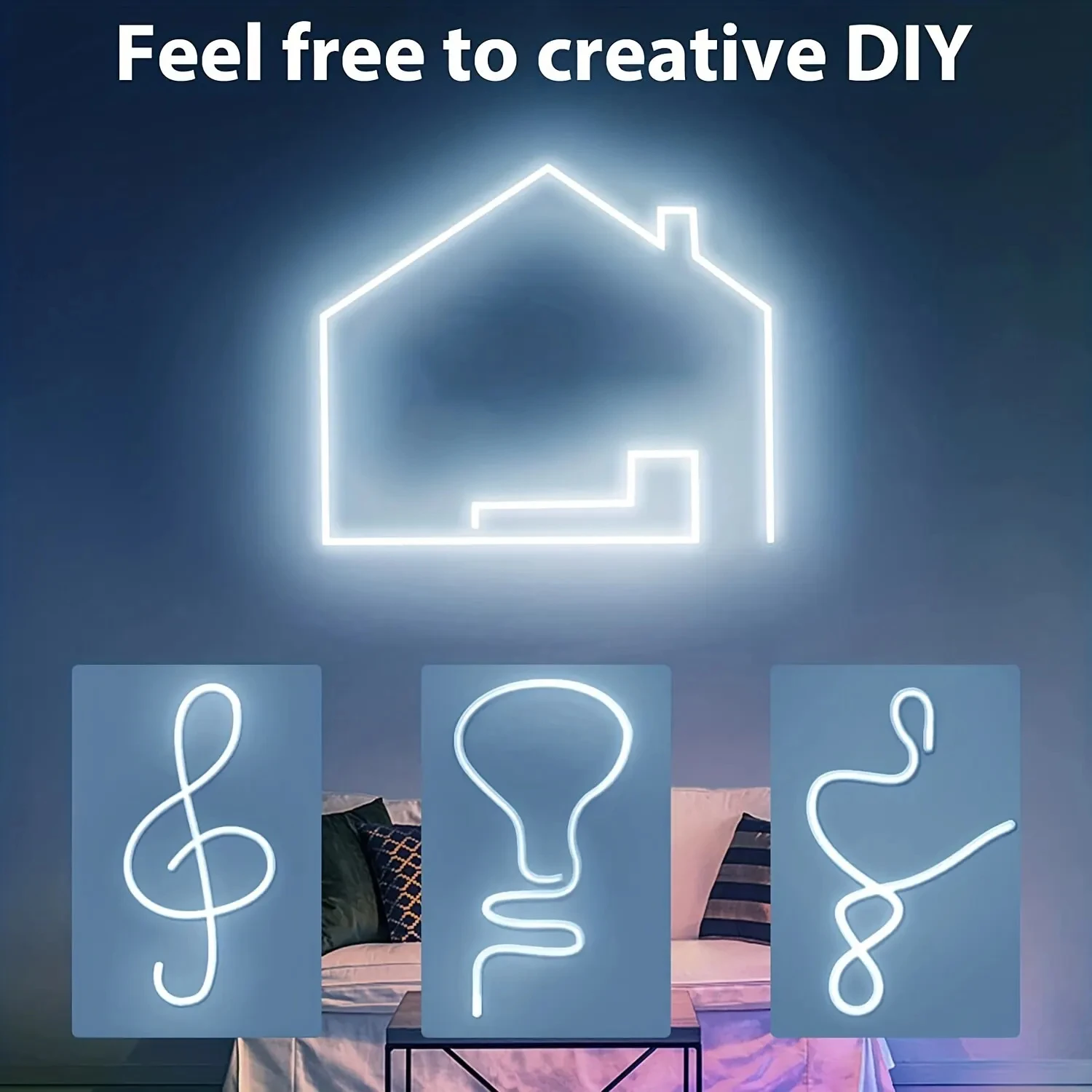 Czujnik dotykowy LED Neon Sign Light Strip 5V USB Ściemnialna wodoodporna lampa neonowa Elastyczna taśma Silikonowe podświetlenie sypialni DIY Decor