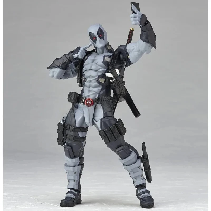 Increíble Yamaguchi 025EX Deadpool 3 Figura De Acción Colección De PVC 15cm Revoltech Wade Winston Wilson Figuras Móviles Modelo - view 3