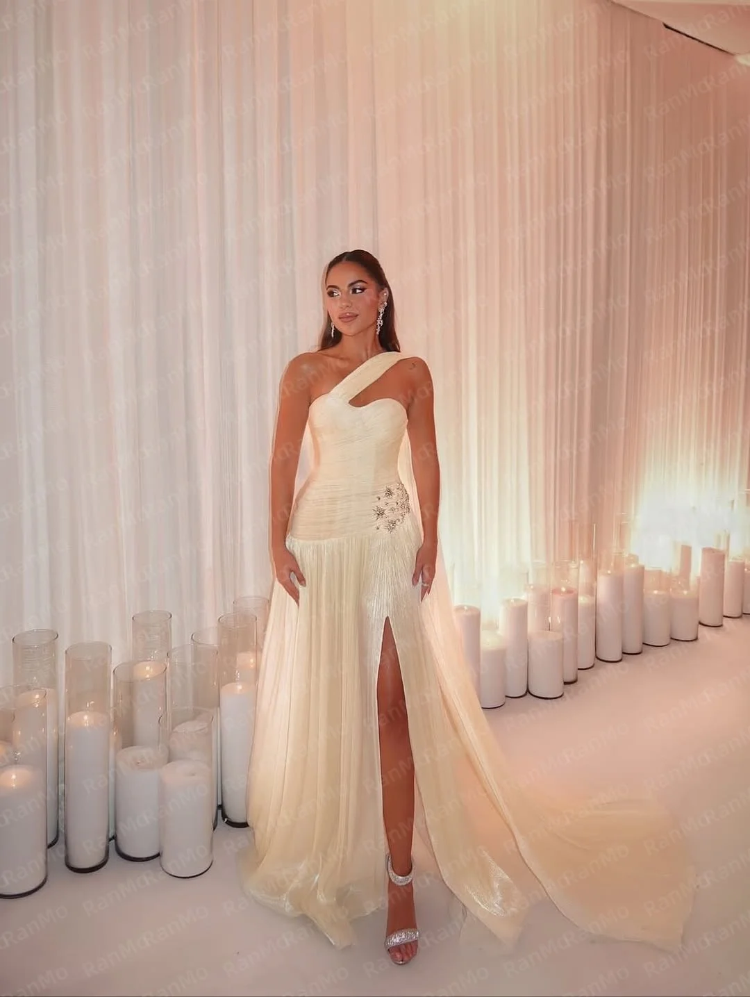 Ranmo-Vestidos De Noche De sirena para mujer, Vestidos De graduación sexys con volantes divididos sin mangas, Vestidos De Novia personalizados para fiesta 2026