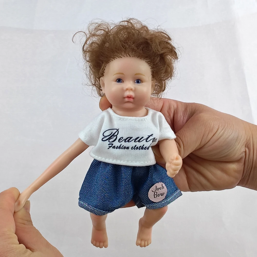 1 pz 16 cm palmo bambola di simulazione completamente solido silicone estensibile bambole rinate vestire giochi giocattoli di decompressione regali per bambini