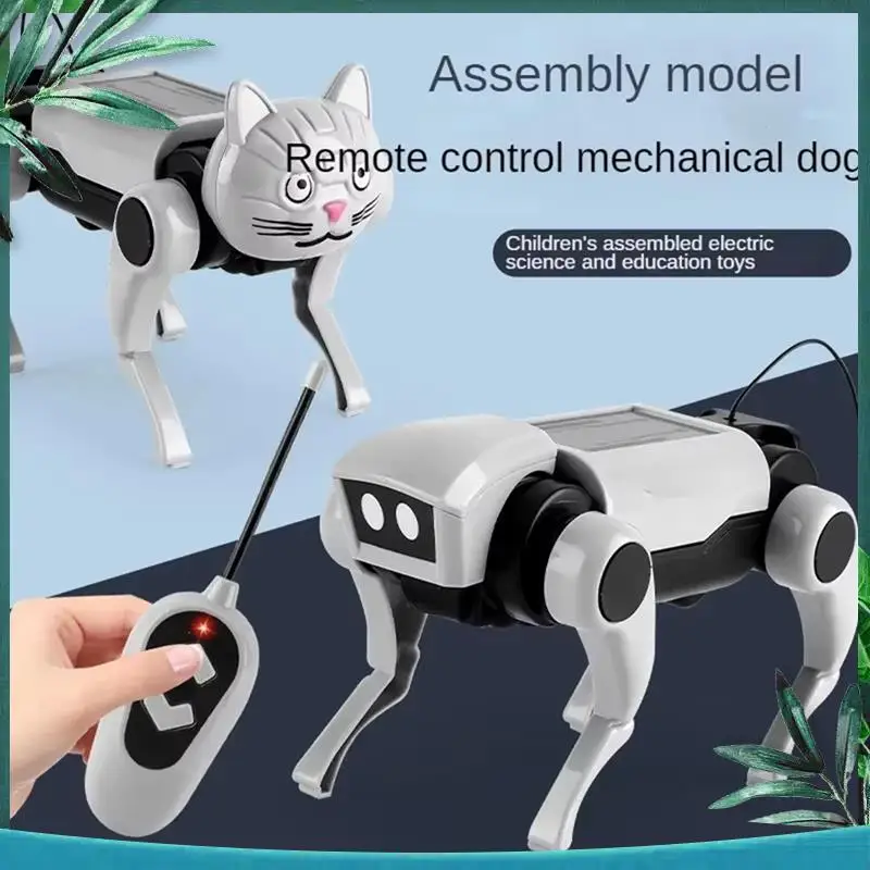Rc Robot Mechanical Dog Children's Remote Control Toy Science Teaching DIY Electric Assembling Set For Boy Kids Gift