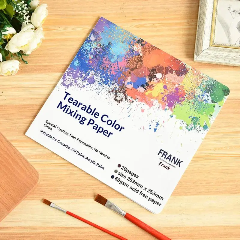 Artist Disposable Tear-Off Palette Acrylic Oil Painting Watercolor Paper Paint Palette Plate For Artist Gouache Art Supplies