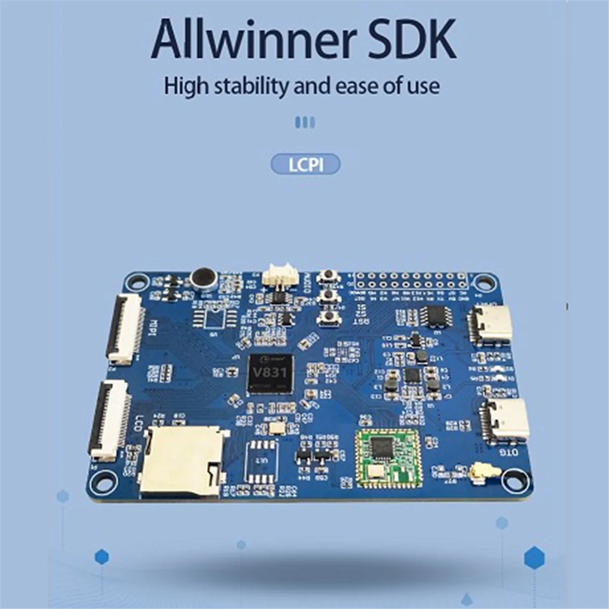 Módulo de placa de desarrollo portátil multifunción LCPI Allwinner V831 AIoT Linux V831 Vision AI Python