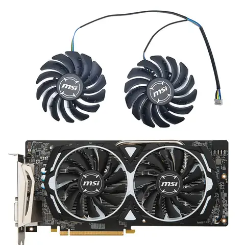 MSI RX470 480 RX 570 580 ARMOR P106-100 마이닝 그래픽 카드 팬 교체용 냉각 팬 85MM 4PIN PLD09210S12HH GPU 팬