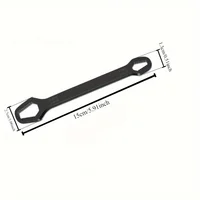 1pc Universal Double Ended Wrench, Self-Tightening 3-17mm Screw Nuts Repair Wrench, Double-Headed Ratchet Spanner, Adjustable 3