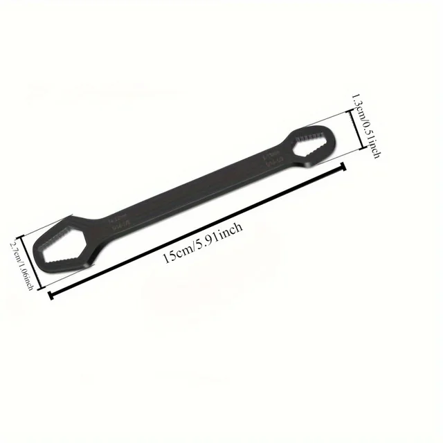 1pc Universal Double Ended Wrench, Self-Tightening 3-17mm Screw Nuts Repair Wrench, Double-Headed Ratchet Spanner, Adjustable 3