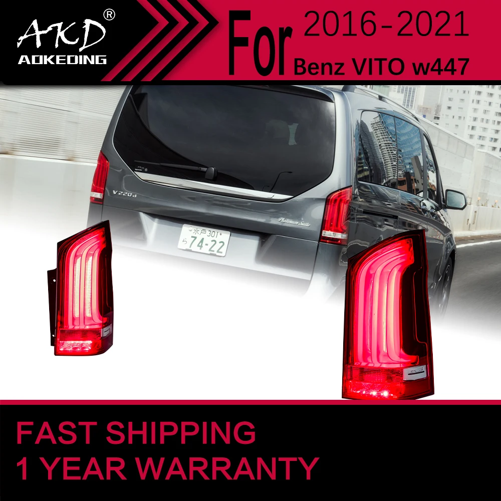 Car Lights for Benz VITO V250 V260 LED Tail Light 2016-2021 W447 Rear Stop Lamp Brake Signal DRL Reverse Automotive Accessories