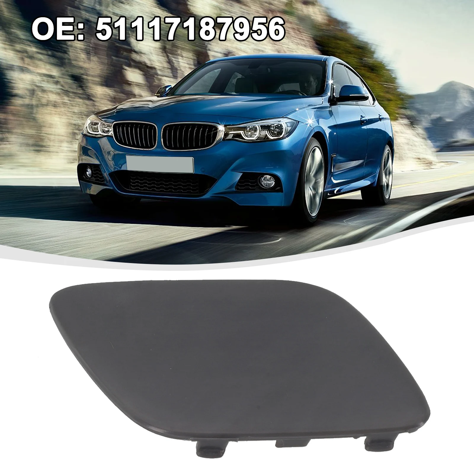 

1pc Car Accessories Rear Bumper Towing Hook Cover Lid Tow Hook Hauling Eye Trailer Cap Trim For BMW 3 Series E92 E93 2006-2009