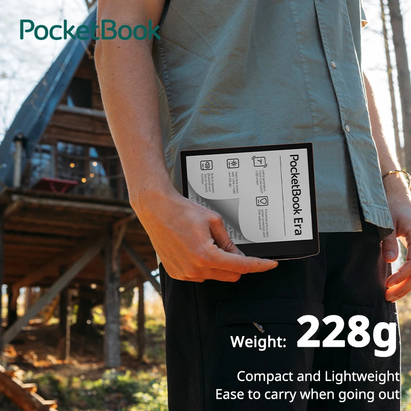 PocketBook Leitor de e-book inkpad 3 pro ipx8 impermeável 7.8 polegadas com capa de manga tela hd smartlight 300 dpi usb e-reader