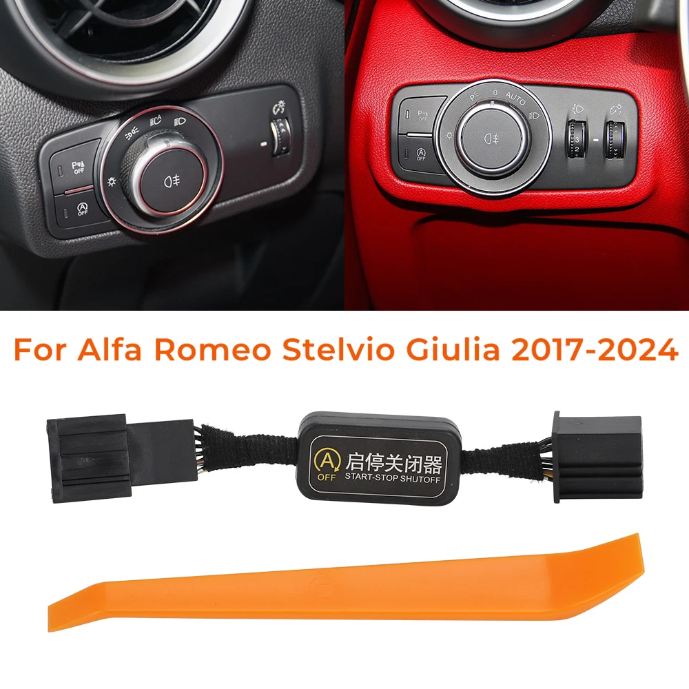 Car Automatic Stop Start Engine System Off Device Control Sensor Plug Cable Memory Mode For Alfa Romeo Stelvio Giulia 2017-2024