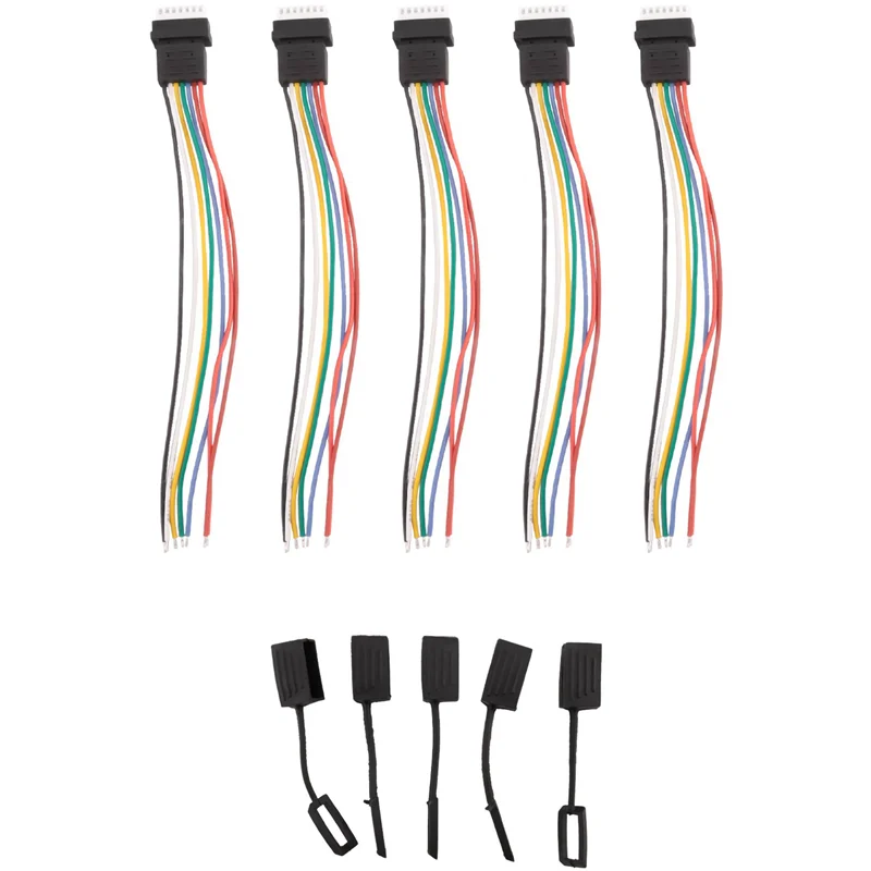 ODIES-20PCS RC Aircraft 6S Balance Head With Cap Extension Charging Cable Lead Cord 10Cm DIY For Li Po Battery