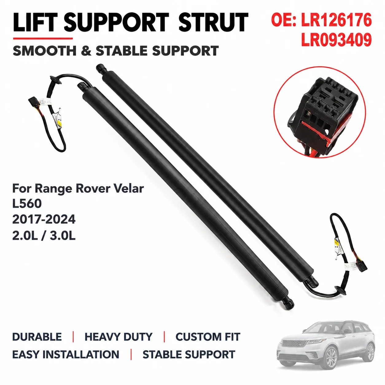 Electric Tailgate Lift Support For Range Rover Velar L560 LR126176 LR093409 Durable Direct Fit Easy Installation Premium