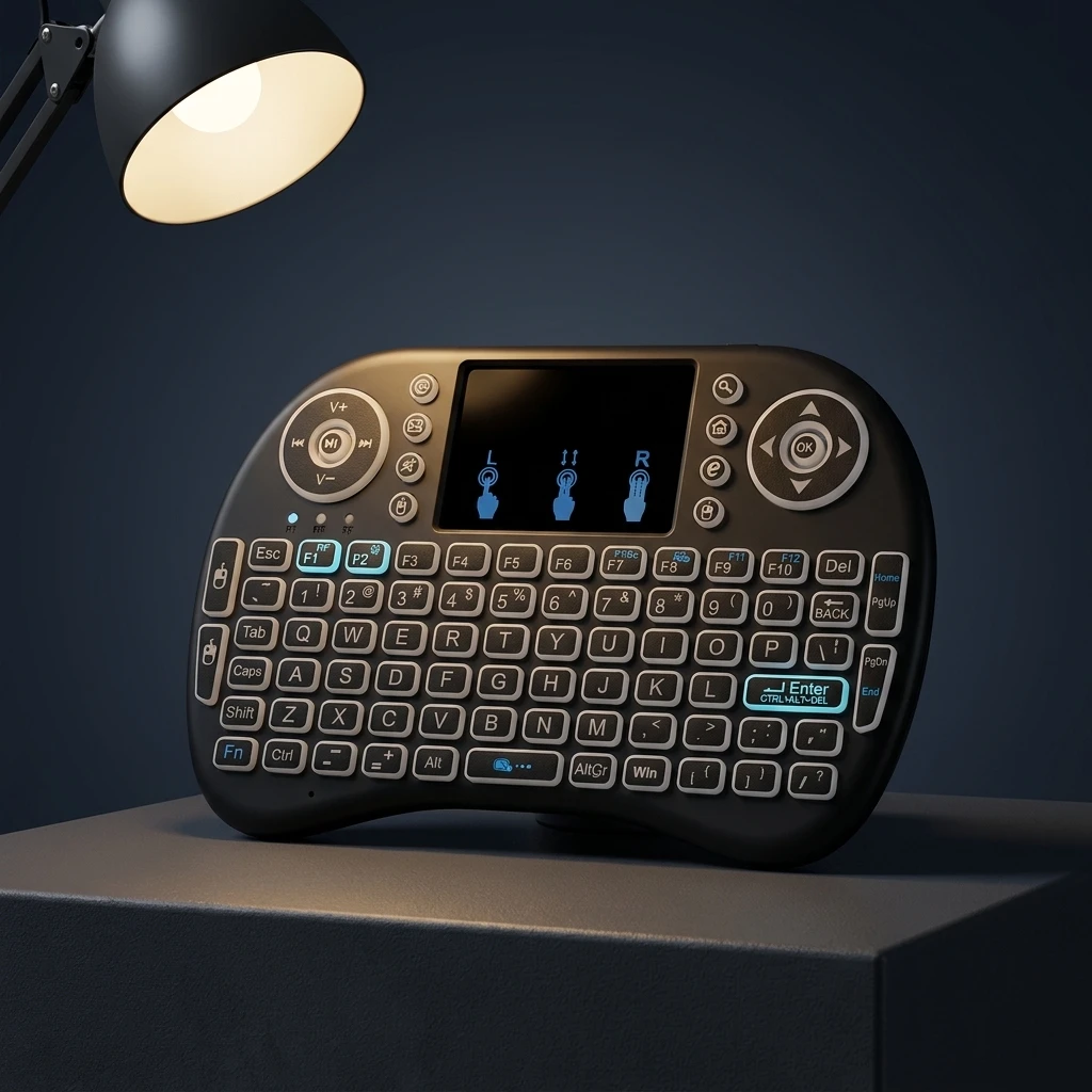 Mini Wireless Keyboard Backlit I8 English Russian Hebrew 2.4G Air Mouse Remote Control Touchpad Handheld for Android TV Box PC