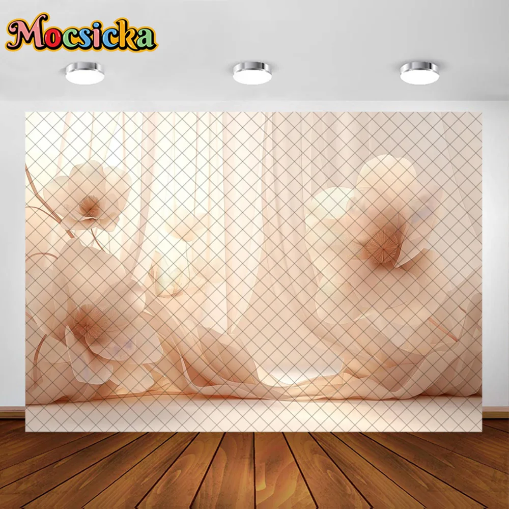 Mocsicka التصوير خلفية خلفية زرقاء الوردي الزهور الديكور خلفية الوليد المرأة الحامل صورة استوديو الدعائم