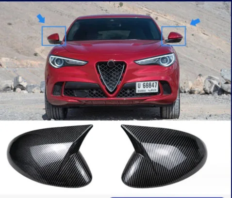 

For Alfa Romeo Steinway modified stelvio horn rearview mirror protection mirrors