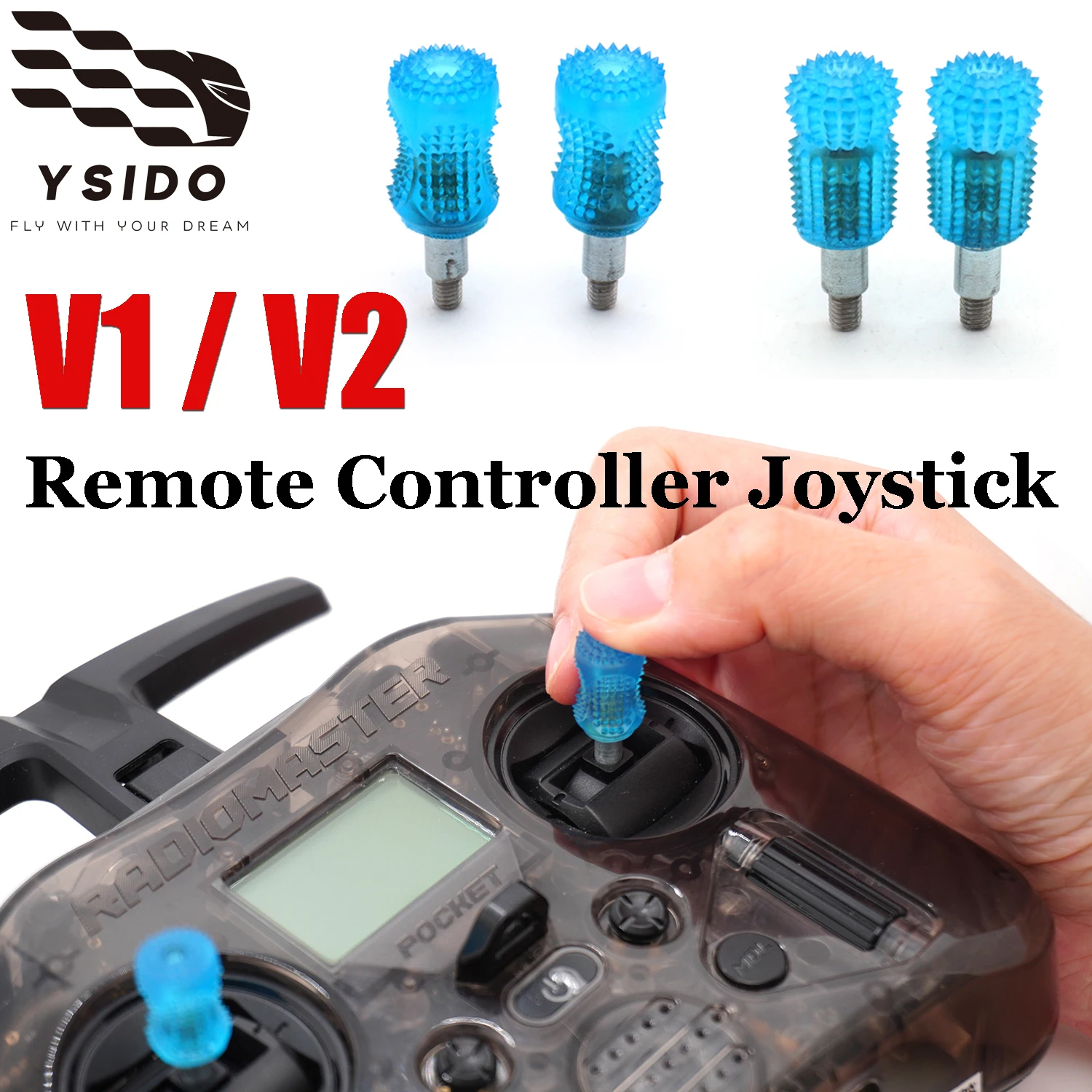 1Pair YSIDO V1/V2 Remote Controller Joystick Lever Anti-slip Rocker Cap Control Stick for RadioMaster Pocket RC FPV Drone Parts