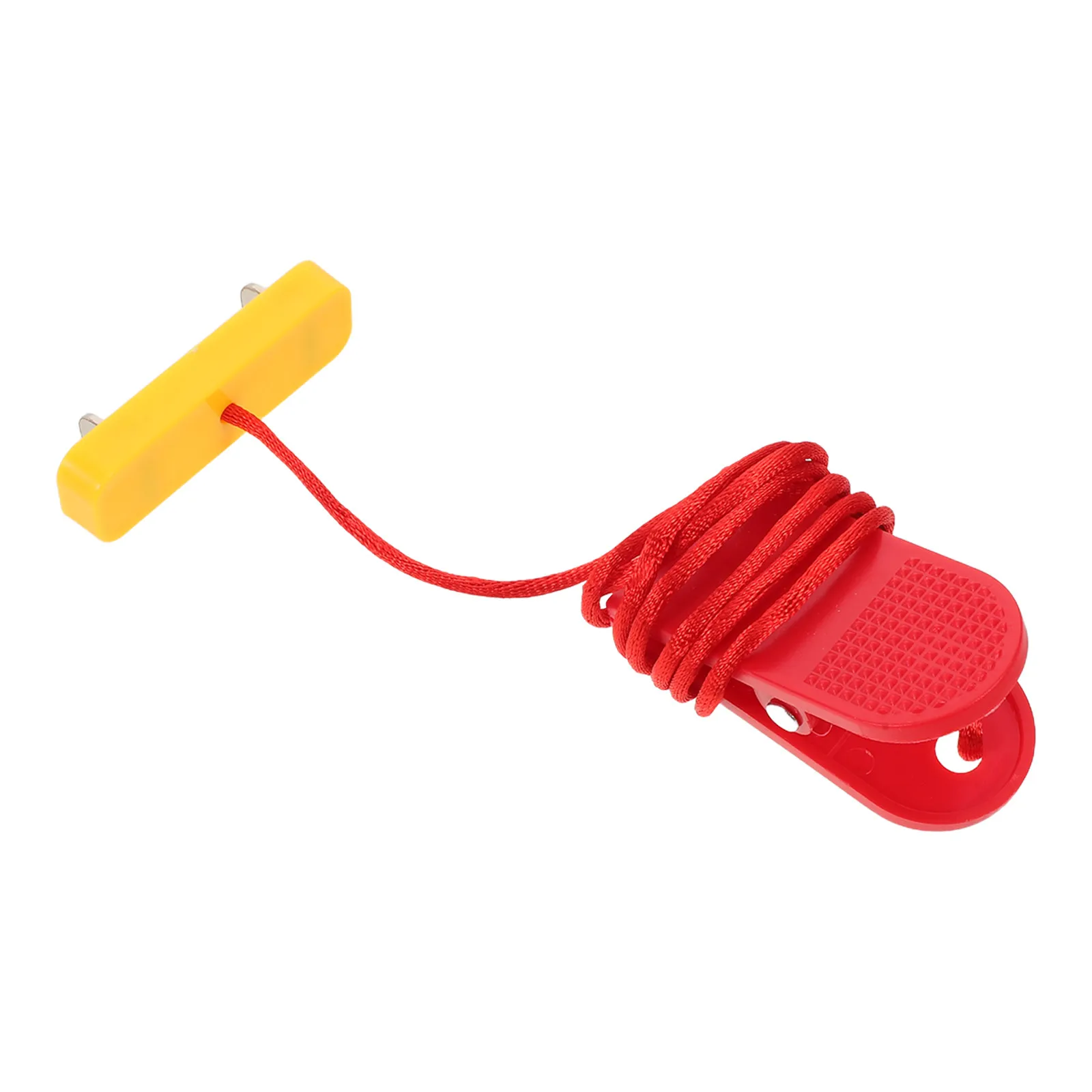 Red Dual Prong Treadmill Emergency Stop Key Safety Replacement Plug for Running Machines Home Gym Fitness Equipment