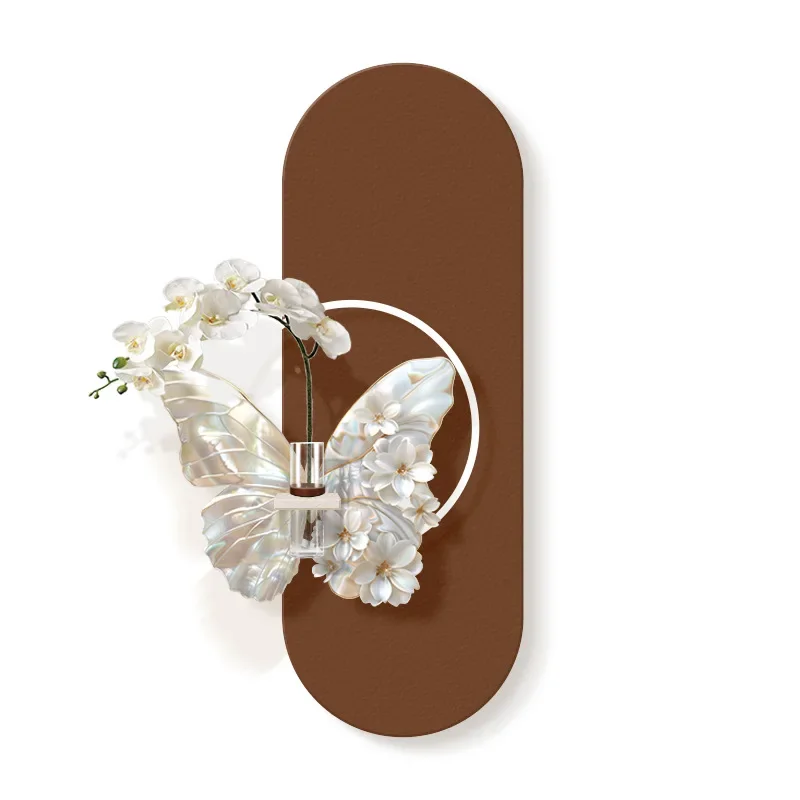 DIY cream wind entrance hydroponic green plant decorative painting  vase can grow flowers luminous painting