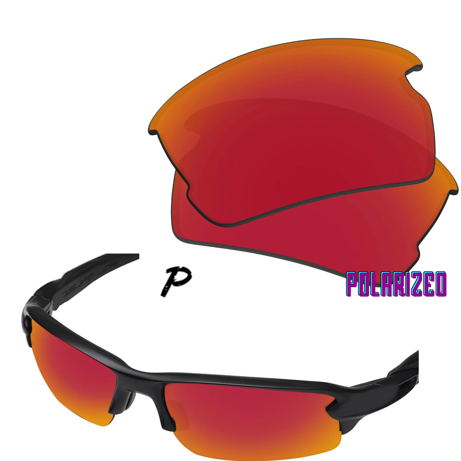 SunglassDoctor Polarized Replacement Lenses for Oakley Flak 2.0 OO9295 59mm Sunglasses - Multiple Options