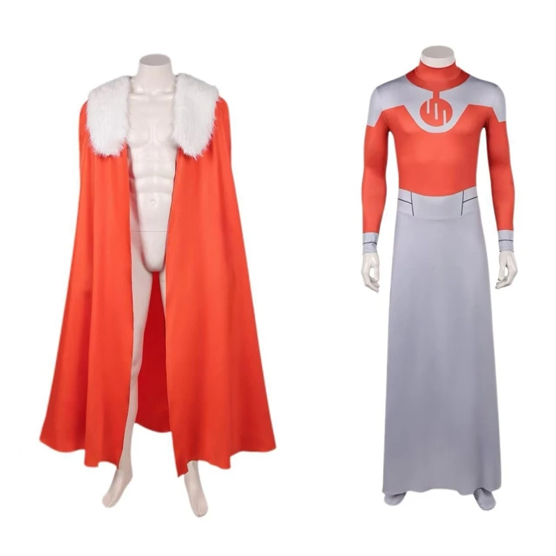 2026 Costume de cosplay Thragg Invincible Fantaisie, Combinaison et Cape, Tenue de performance et de déguisement pour adulte, pour Halloween et Carnaval