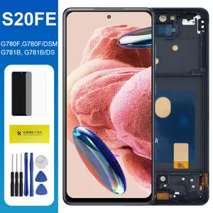 Bilashmart S20FE 5G TFT LCD Screen with Frame Samsung Galaxy S20 FE G780F G781B LCD Display Digital Touch Screen Assembly Replacment