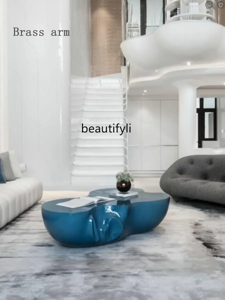 

Журнальный столик ss26 из стеклопластика, модный чайный столик для виллы, мебель для гостиной, мебель для приема гостей, чайный столик