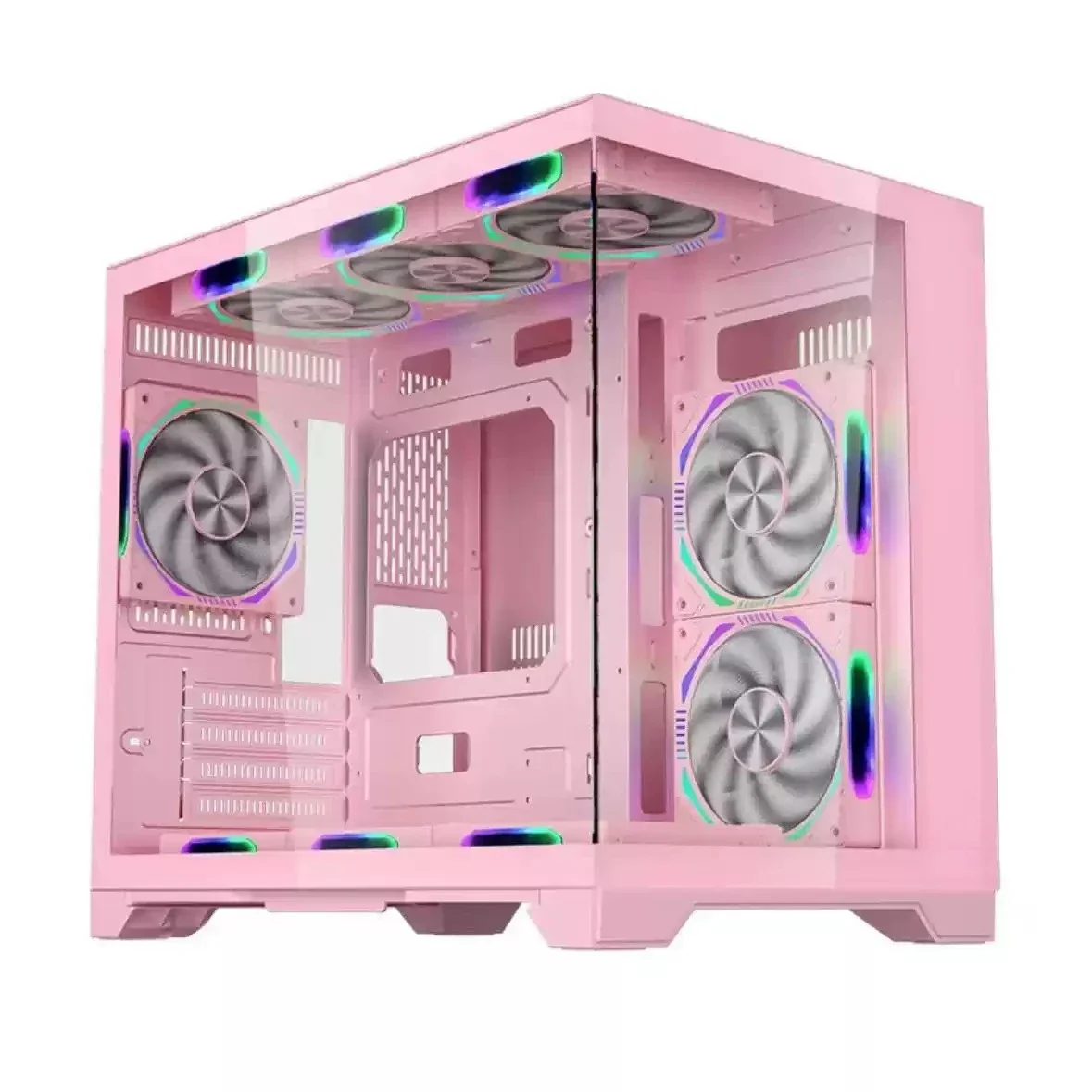 Desktop PC Case MATX Edition 270° Visible Side Panel,   Cooler Full-Side Panel ITX，Empty Chassis