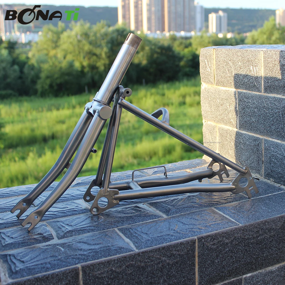 

16 Inch Titanium Alloy Brompton Fork and Triangle Fit for C Line Brompton Folding Bike