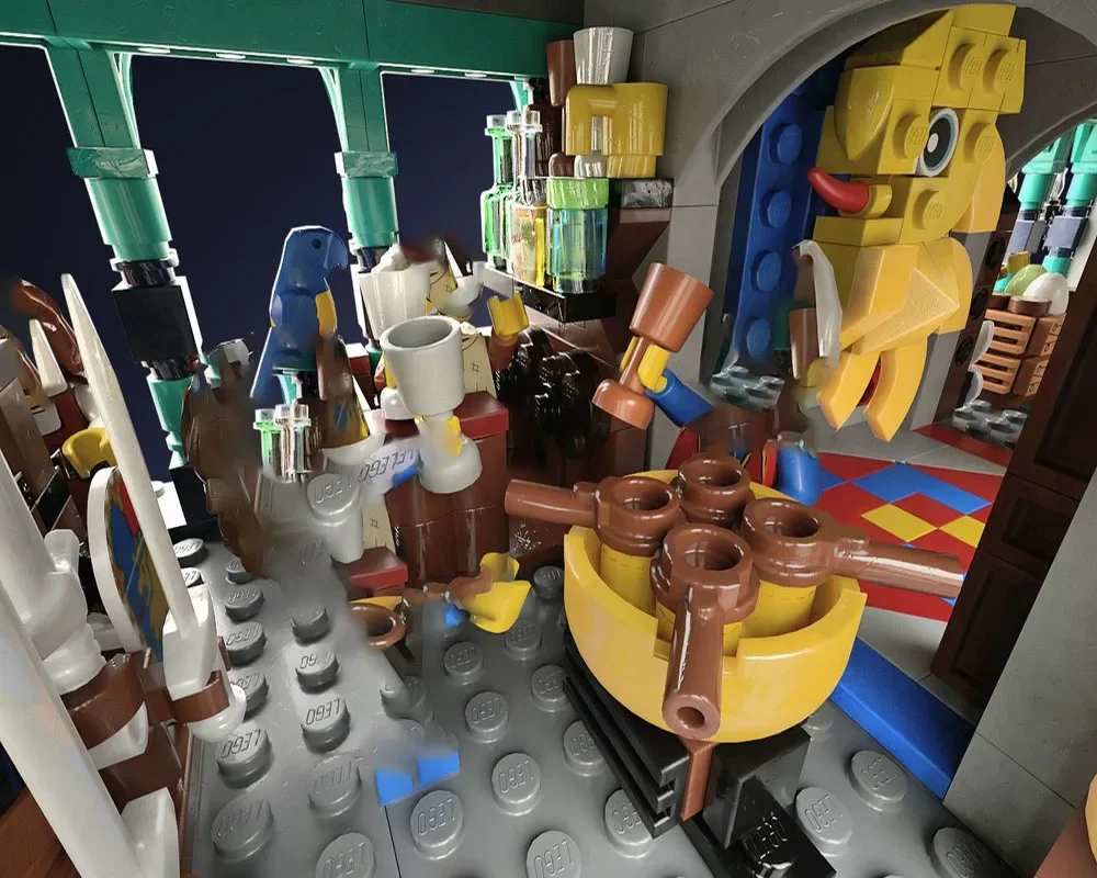 2025 novo moc bloco de construção modelo arquitetura mercado negociação hall bloco de construção modular presente brinquedo das crianças diy conjunto montagem