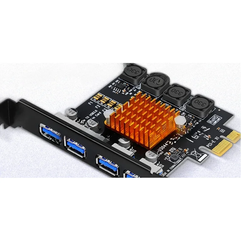 

PCI-E To USB3.0 4-Port Desktop Computer USB3.0 Front 19 Pin Adapter Expansion Card