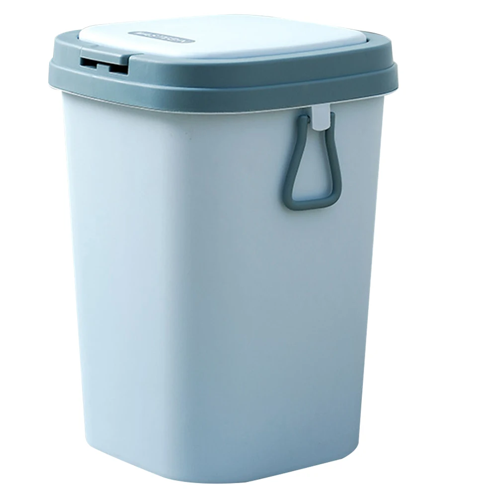 

Press Type 5L Small Trash Can Portable Bathroom Kitchen Bedroom Garbage Bin Recycling Storage Lid Included