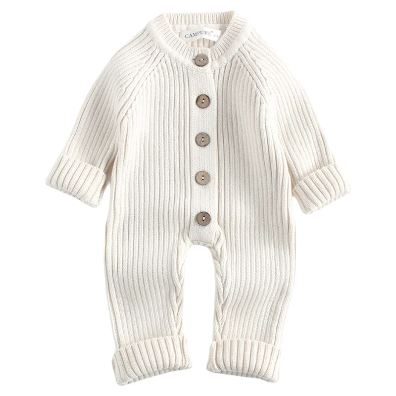LILIGIRL الخريف الشتاء الوليد طفل الفتيان الفتيات محبوك بذلة طويلة الأكمام بلون طفل رضيع فتاة الفتيان محبوك رومبير