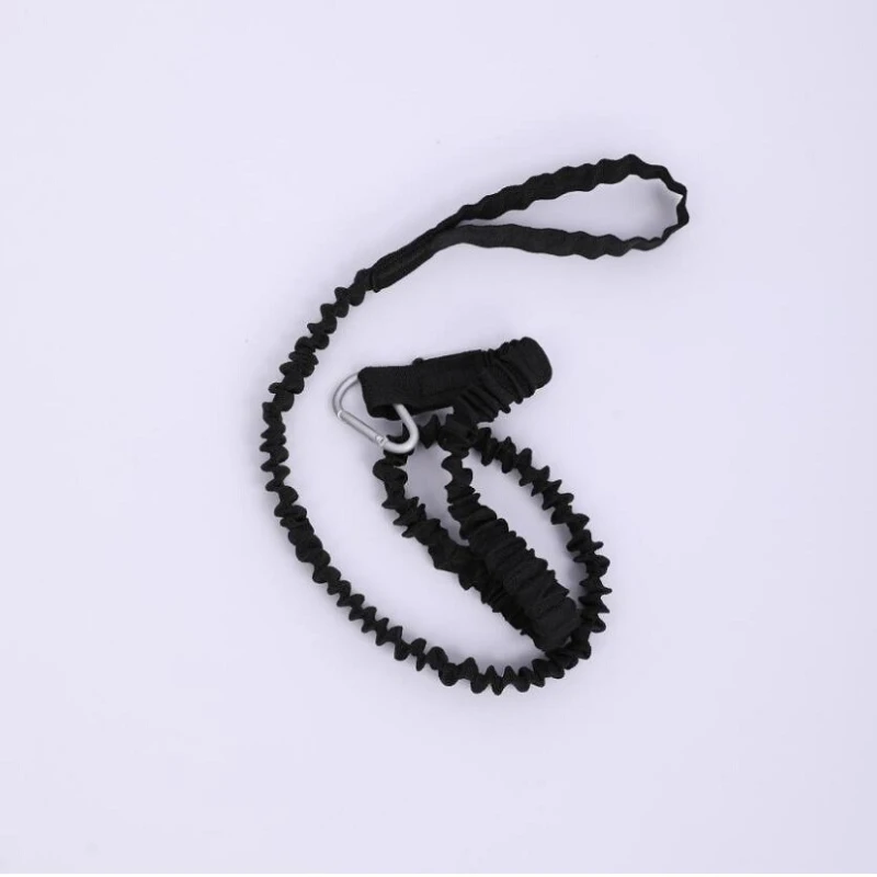 安全フック付きタイロープ カヤックパドルリーシュ 調節可能な弾性ストラップ バックル付き ポータブル カヤック カヌー サーフボード用