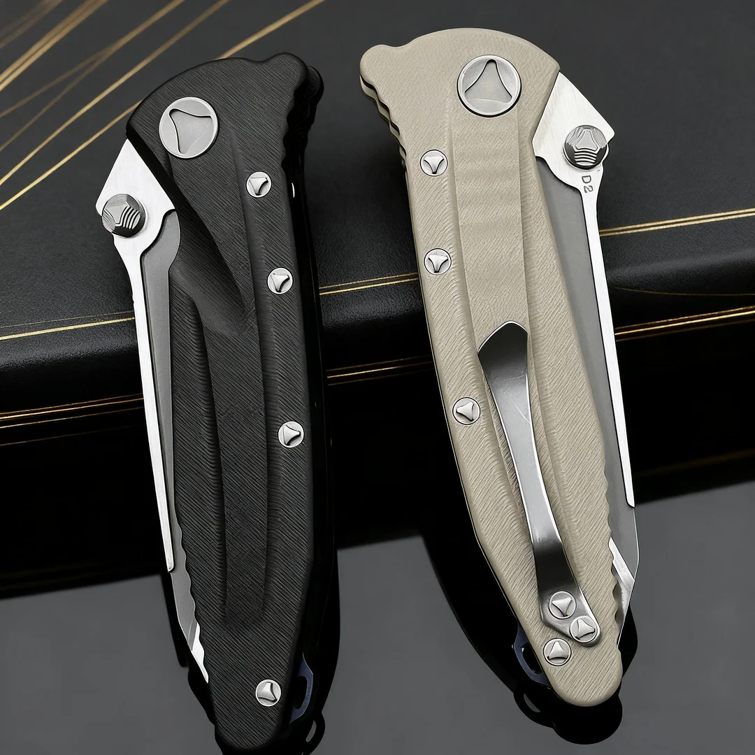 

MICRO Delta Titanium Handle D2 Blade Ceramic Bearings Pocket Survival EDC Tool Camping Hunting Utility Outdoor Folding Knife