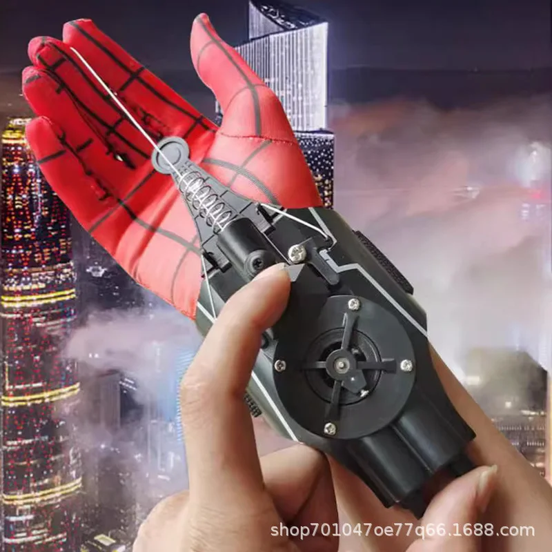 Spider-Man Web Shooters Wrist Launcher Shooters Hot Peter Parker Cosplay Props Urządzenie strzeleckie Zestaw zabawek Ulubiona zabawka chłopca Prezent