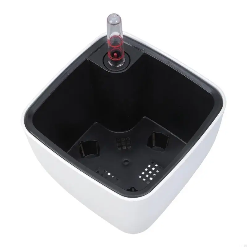 

H8WB Пластиковый самополивающийся цветочный горшок Ленивый настольный прямоугольный квадратный цветочный горшок для растений с