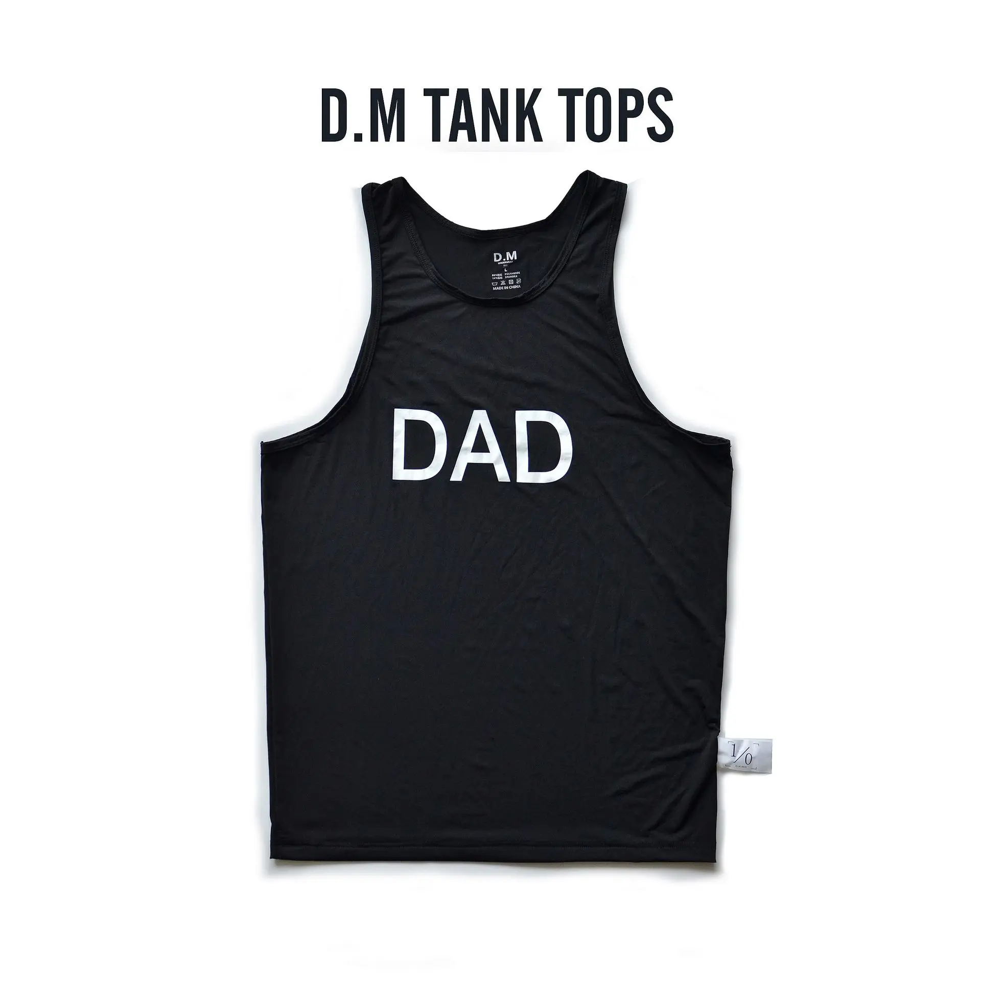 Boys\' Sexy Transparent Tank Top Ice Silk Thin, Smooth, Quick-Drying DAD Letter Personalized Strap Home Tight Sleeveless