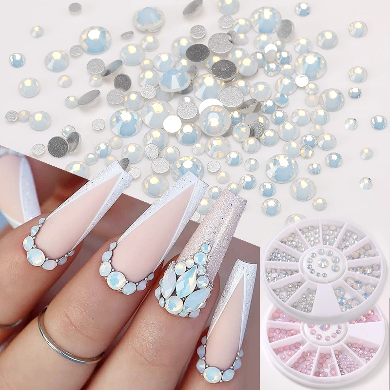 3D Crystal Nails Art Rhinestone Glitter Small Irregular Beads Flatback Glass Nail Art Decoration Stone In Wheel DIY Tips